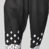 🖤 black shalwar with white embroidery – ready made ethnic bottom for women