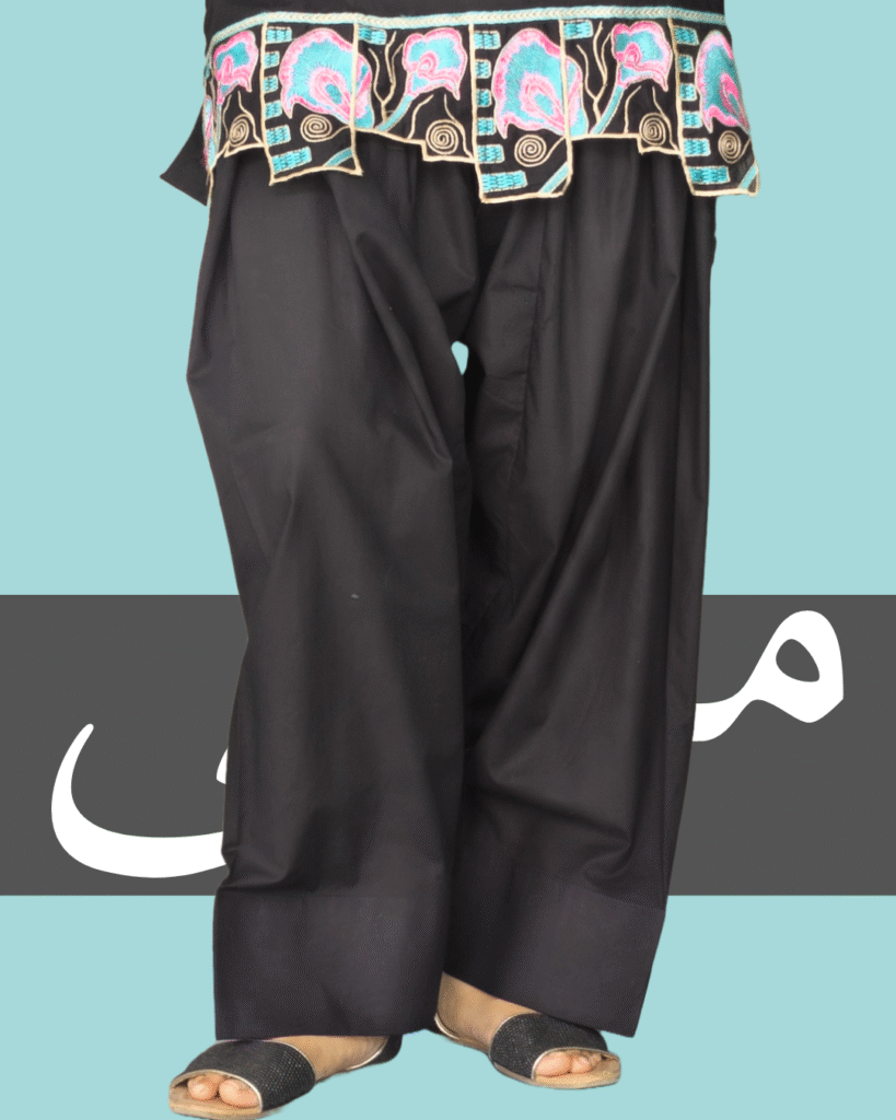 🖤 black farshi shalwar – ready made ethnic bottom for women