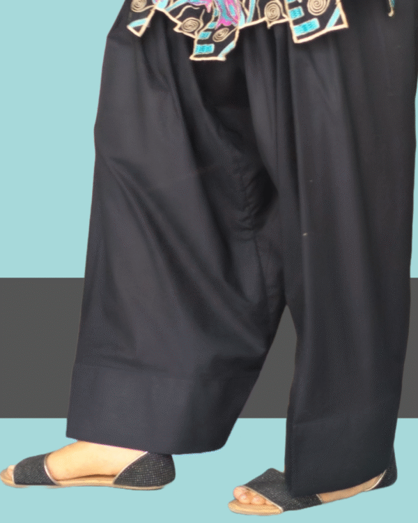🖤 black farshi shalwar – ready made ethnic bottom for women