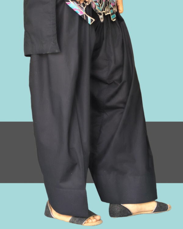 🖤 black farshi shalwar – ready made ethnic bottom for women